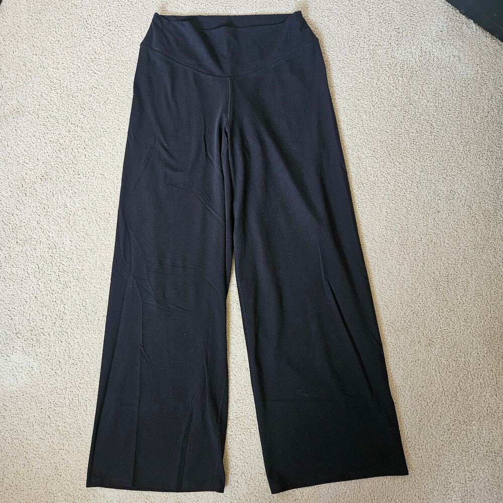 Women's Black Wide-Leg Lounge Pants